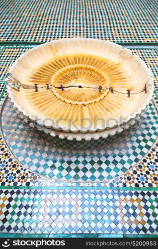 fountain in morocco africa old antique construction mousque palace