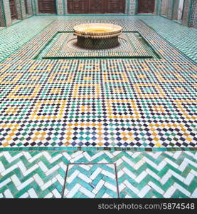 fountain in morocco africa old antique construction mousque palace