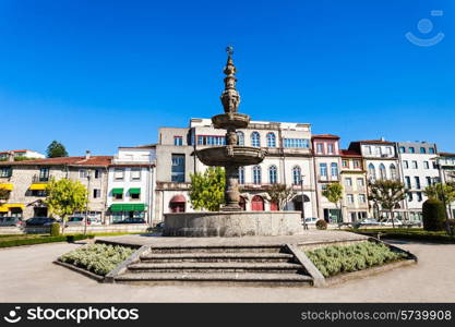 Fountain in the center of Braga, Portugal