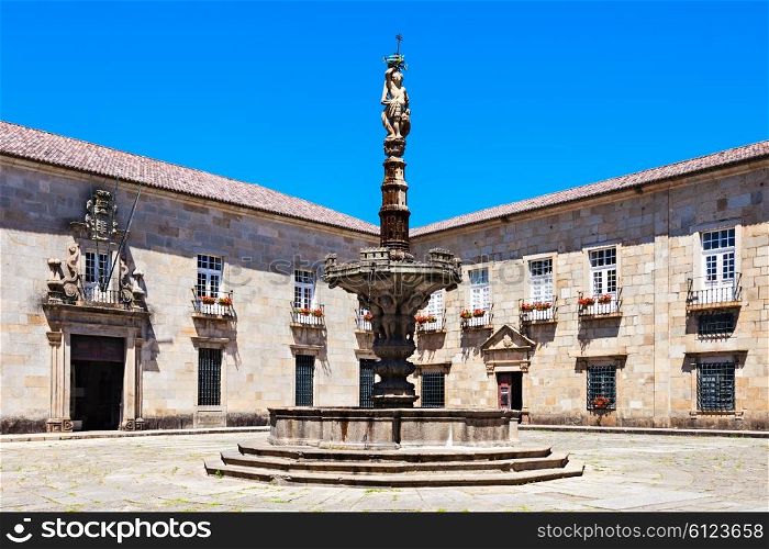 Fountain in the center of Braga, Portugal