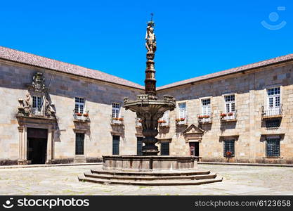 Fountain in the center of Braga, Portugal