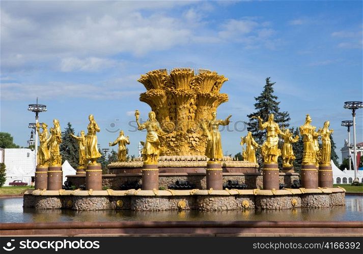 Fountain of Friendship of peoples, Vdnh (now Vvc), Moscow, Russia