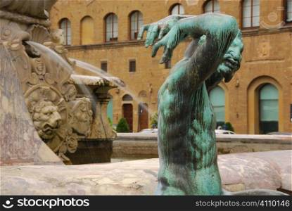 Fountain of Neptune, Logia dei Lanzi, Piazza della Signoria, Florence, Italy