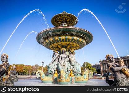 Fountain of the Seas, Concorde Square, Paris, France. Fountain of the Seas, Concorde Square, Paris