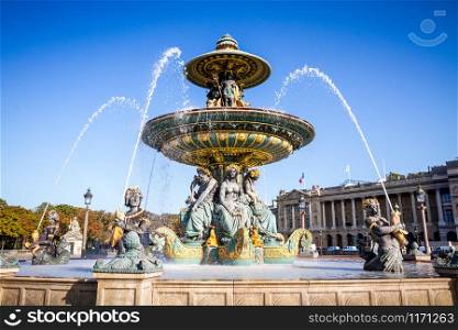 Fountain of the Seas, Concorde Square, Paris, France. Fountain of the Seas, Concorde Square, Paris