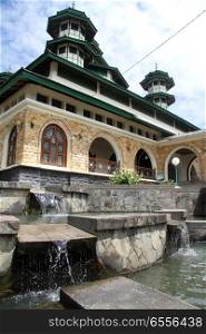 Fountain on the corner of Rya Bayur mosque near Maninjau lake, Indonesia