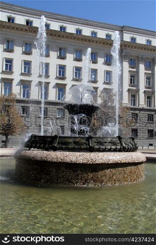 Fountain on the street in Sophia, Bulgaria
