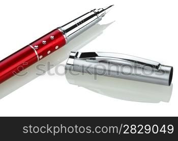fountain pen open isolated