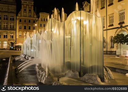 "Fountain "Spring" in the center of the city of Wroclaw. Poland"