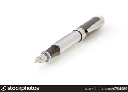 Fountain writing pen on a white background.