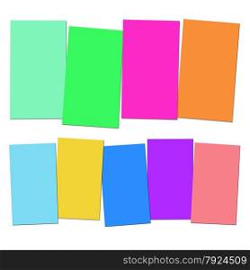Four And Five Blank Paper Slips Showing Copyspace For 4 Or 5 Letter Words