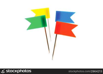 Four flags isolated on the white background