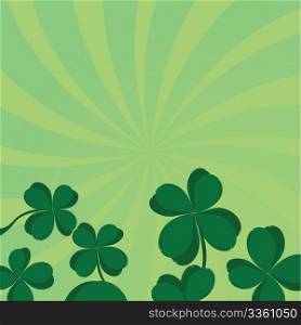 Four leaf clover composition with room for your text