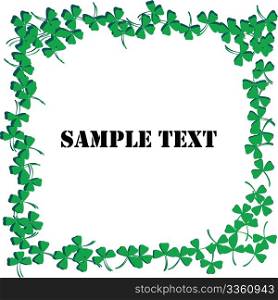 Four leaves clover frame for your text