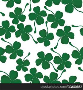 Four leaves clover pattern, background for Saint Patrick Day
