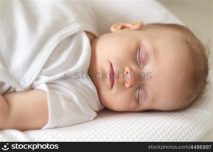 Four months old baby sleeping