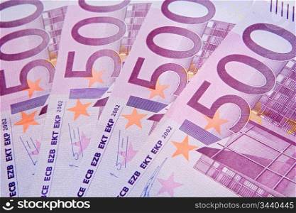 Four notes of five hundred of euros