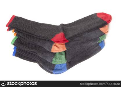 four pairs of socks of different colors