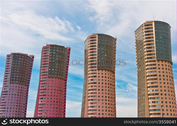 Four skyscrapers in Moscow, Russia, East Europe