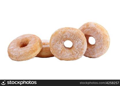 Four sugared dough-nuts
