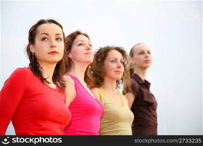 four young women