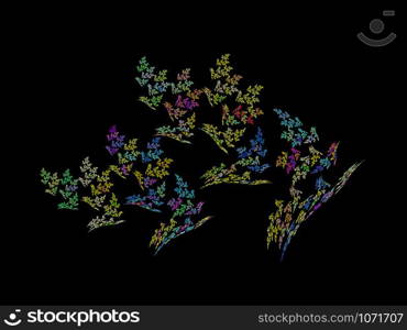 Fractal artwork for creative design. Abstract multicolored fractal - stock photo