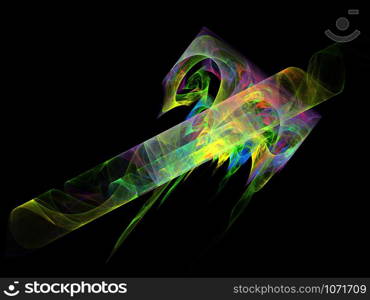 Fractal artwork for creative design. Abstract multicolored fractal - stock photo