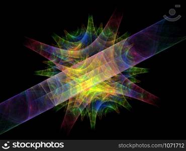 Fractal artwork for creative design. Abstract multicolored fractal - stock photo