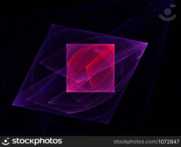 Fractal artwork for creative design. Abstract multicolored fractal - stock photo