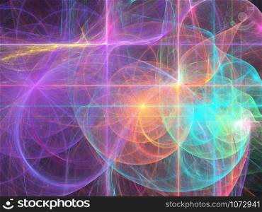 Fractal artwork for creative design. Abstract multicolored fractal - stock photo