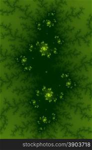 Fractal background image with green colors.