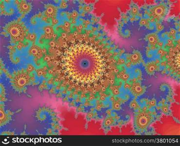 Fractal background in a bright colors
