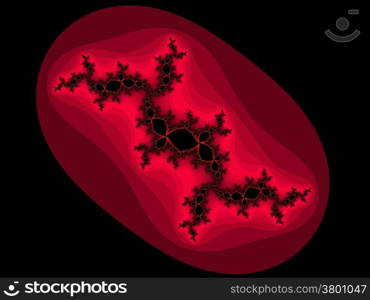 Fractal background in a red colors