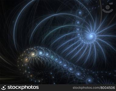 fractal spiral. background. fractal spiral on a dark background