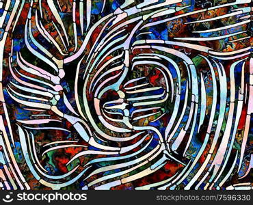 Fractured Imagination. Unity of Stained Glass series. Backdrop of pattern of color and texture fragments for use in projects on unity of fragmentation, art, poetry and design