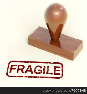 Fragile Stamp Showing Breakable Products For Delivery. Fragile Stamp Showing Breakable Product For Delivery