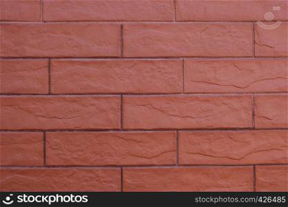 fragment of a brown wall of bricks, copy space