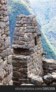 fragment of a house in the city of Machu Picchu