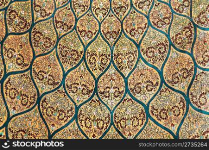 fragment of carpet with floral ornament