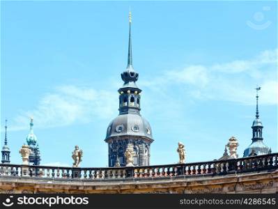 Fragment of Zwinger palace (today is a museum complex) in Dresden, Germany. Build from 1710 to 1728. Architect Matthaus Daniel Poppelmann.
