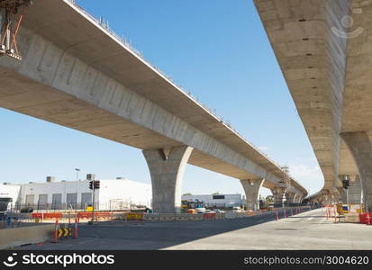 fragment view of the road under reconstruction