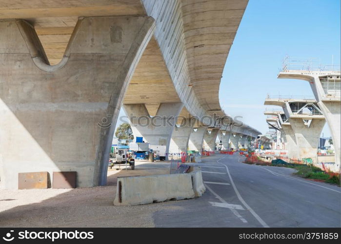 fragment view of the road under reconstruction