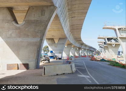 fragment view of the road under reconstruction