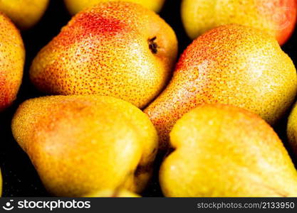 Fragrant pears. Macro background. Pear texture. High quality photo. Fragrant pears. Macro background. Pear texture.