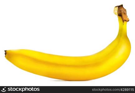 Fragrant ripe banana isolated on white background