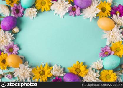 frame bright eggs flower buds