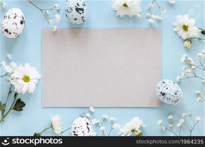 frame flowers with paper sheet eggs. High resolution photo. frame flowers with paper sheet eggs. High quality photo