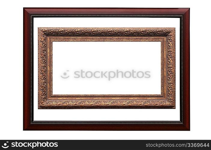 Frame for picture from baguette on white