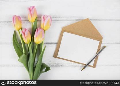 frame letter bouquet tulips