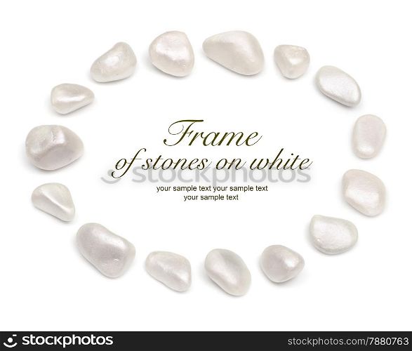 frame of stones isolated on white